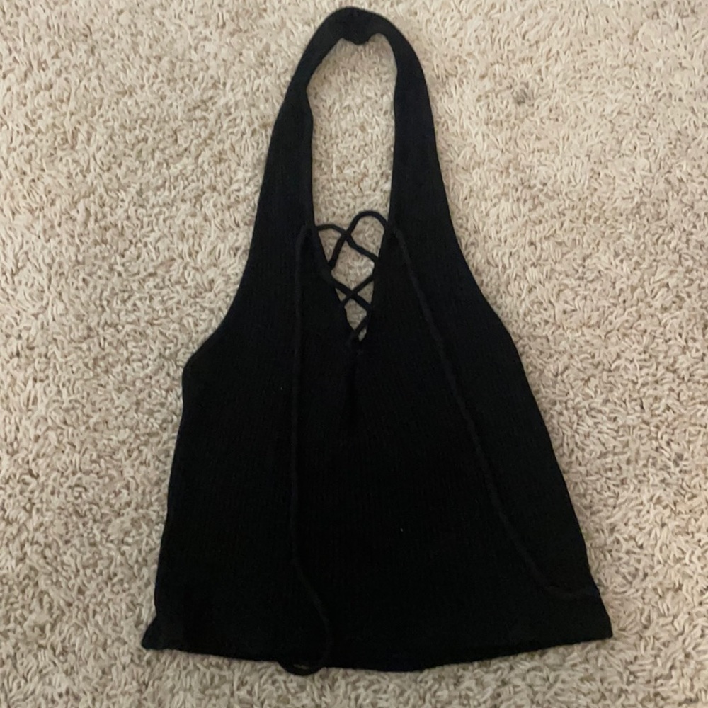 Black halter tank
